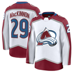 Johmsee C.Avalanche #29 Nathan MacKinnon White Away Premium Jerseys