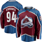Johmsee C.Avalanche #94 Joel Kiviranta Maroon Home Premier Breakaway Player Jerseys