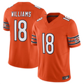 Johmsee C.Bears #18 Caleb Williams Orange Vapor F.U.S.E. Limited Jersey Player Stitched Jerseys