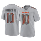 Johmsee C.Bears #10 Luther Burden III Player Gray Atmosphere Fashion Game Stitched Jerseys
