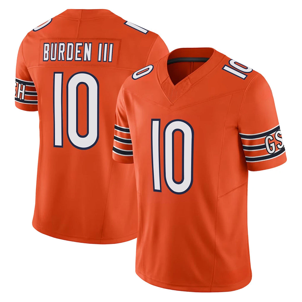 Johmsee C.Bears #10 Luther Burden III Player Orange Vapor F.U.S.E. Limited Home Game Stitched Jerseys