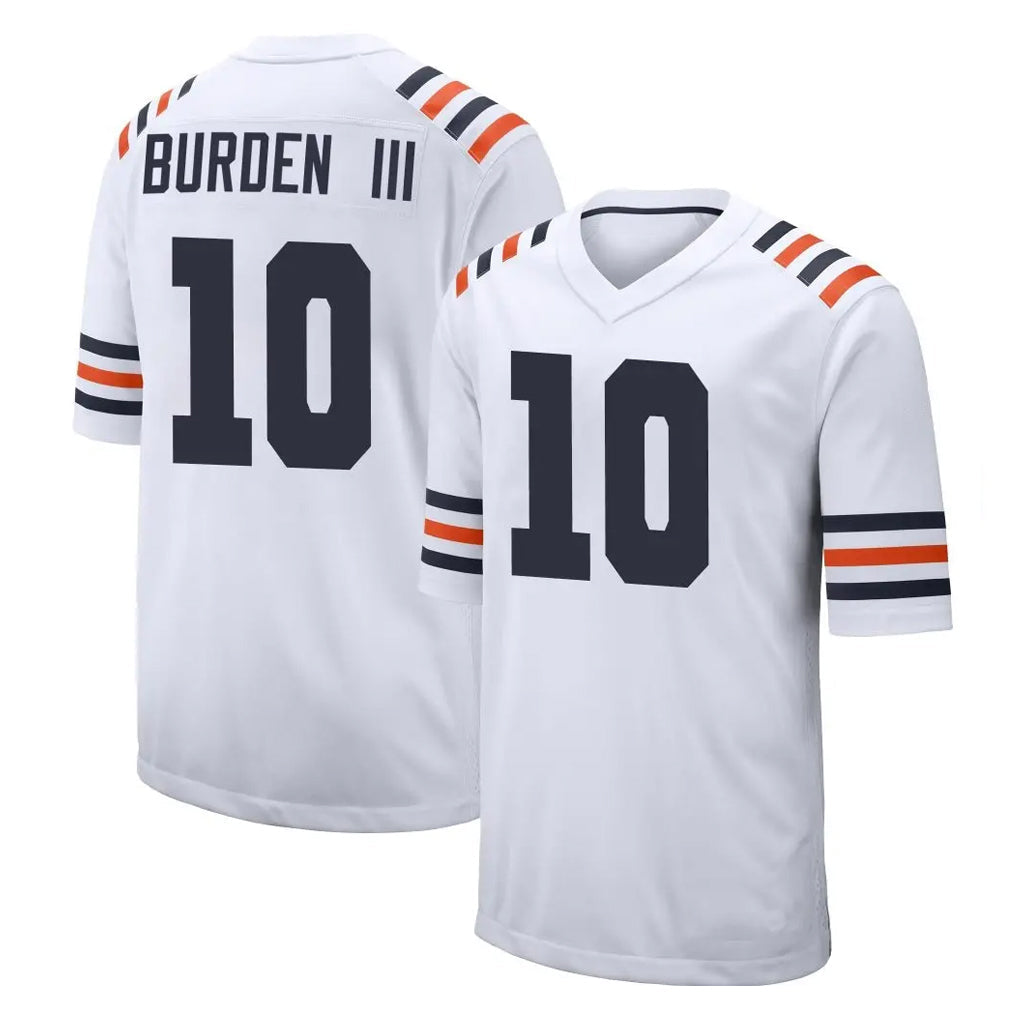 Johmsee C.Bears #10 Luther Burden III Player White Classic Home Game Stitched Jerseys