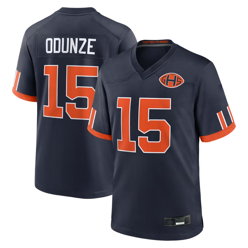 Johmsee C.Bears #15 Rome Odunze Navy 2026 Rivalries Collection Game Stitched Jerseys