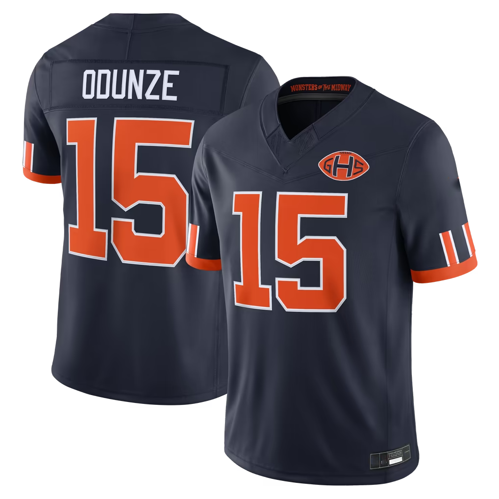 Johmsee C.Bears #15 Rome Odunze Navy 2026 Rivalries Collection Limited Stitched Jerseys