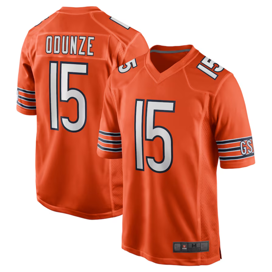 Johmsee C.Bears #15 Rome Odunze Orange Player Game Stitched Jerseys
