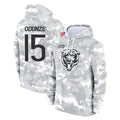 Johmsee C.Bears #15 Rome Odunze Player Arctic Camo Salute to Service Pullover Hoodies Limited Stitched Jerseys