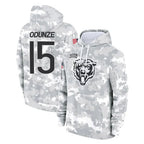 Johmsee C.Bears #15 Rome Odunze Player Arctic Camo Salute to Service Pullover Hoodies Limited Stitched Jerseys