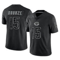 Johmsee C.Bears #15 Rome Odunze Player Black REFLECTIVE Limited Game Stitched Jerseys