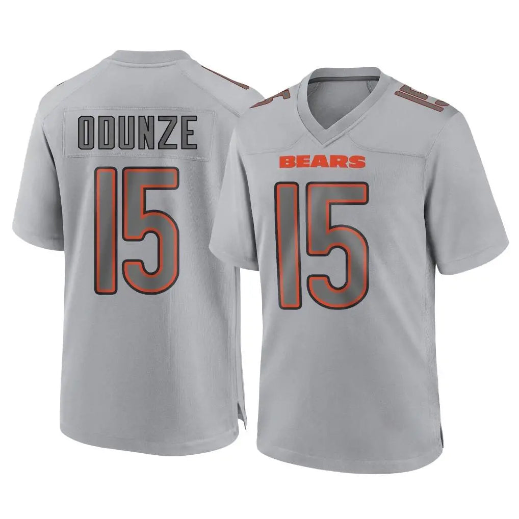Johmsee C.Bears #15 Rome Odunze Player Gray Atmosphere Fashion Game Stitched Jerseys