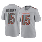 Johmsee C.Bears #15 Rome Odunze Player Gray Atmosphere Fashion Game Stitched Jerseys