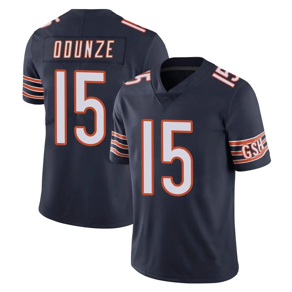 Johmsee C.Bears #15 Rome Odunze Player Navy Vapor Untouchable Limited Home Game Stitched Jerseys