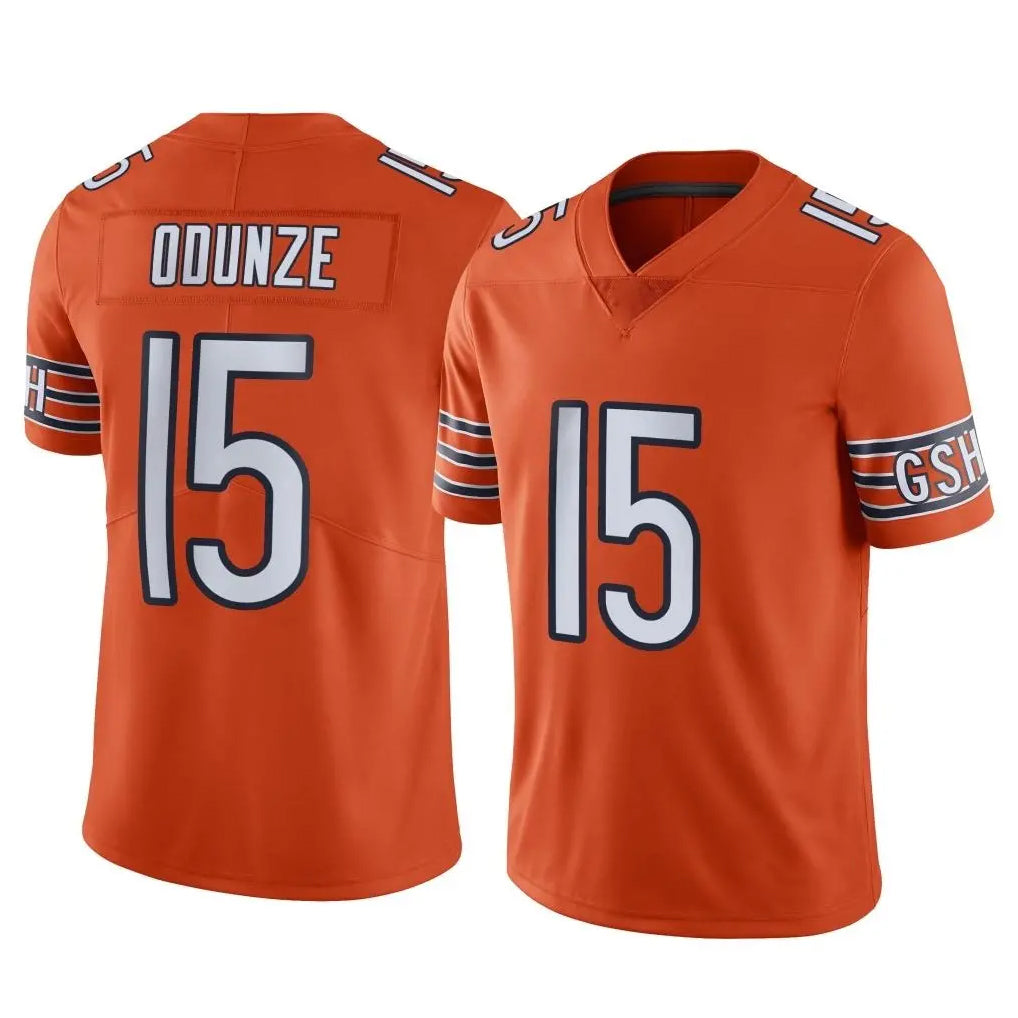 Johmsee C.Bears #15 Rome Odunze Player Orange Alternate Vapor Limited Home Game Stitched Jerseys