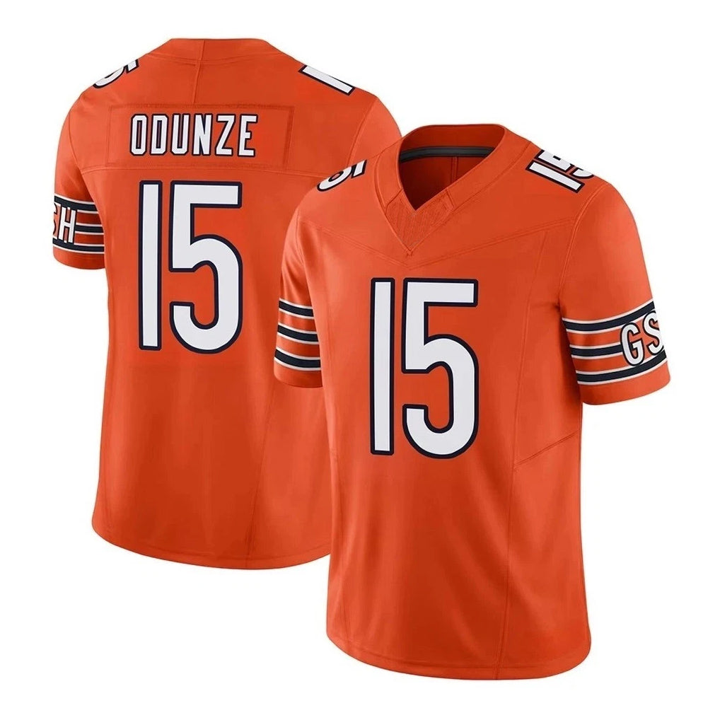 Johmsee C.Bears #15 Rome Odunze Player Orange Vapor F.U.S.E. Limited Home Game Stitched Jerseys