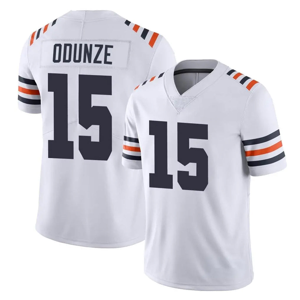 Johmsee C.Bears #15 Rome Odunze Player White Classic Vapor Limited Home Game Stitched Jerseys