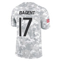 Johmsee C.Bears #17 Tyson Bagent Player Arctic Camo Salute to Service Limited Stitched Jerseys