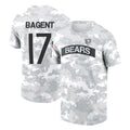 Johmsee C.Bears #17 Tyson Bagent Player Arctic Camo Salute to Service Performance T-Shirt Limited Stitched Jerseys