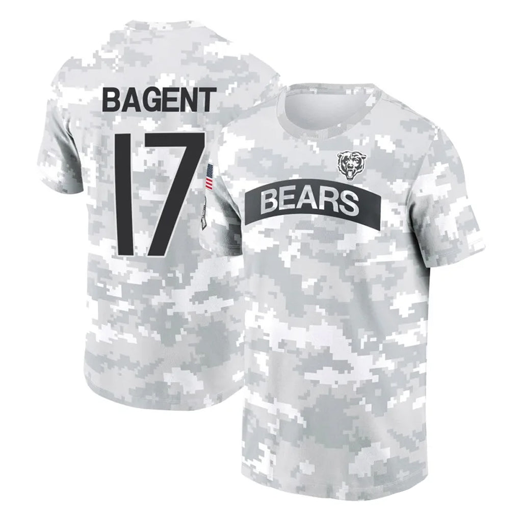 Johmsee C.Bears #17 Tyson Bagent Player Arctic Camo Salute to Service Performance T-Shirt Limited Stitched Jerseys