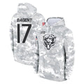 Johmsee C.Bears #17 Tyson Bagent Player Arctic Camo Salute to Service Pullover Hoodies Limited Stitched Jerseys