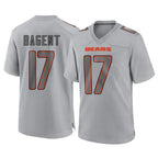 Johmsee C.Bears #17 Tyson Bagent Player Gray Atmosphere Fashion Game Stitched Jerseys
