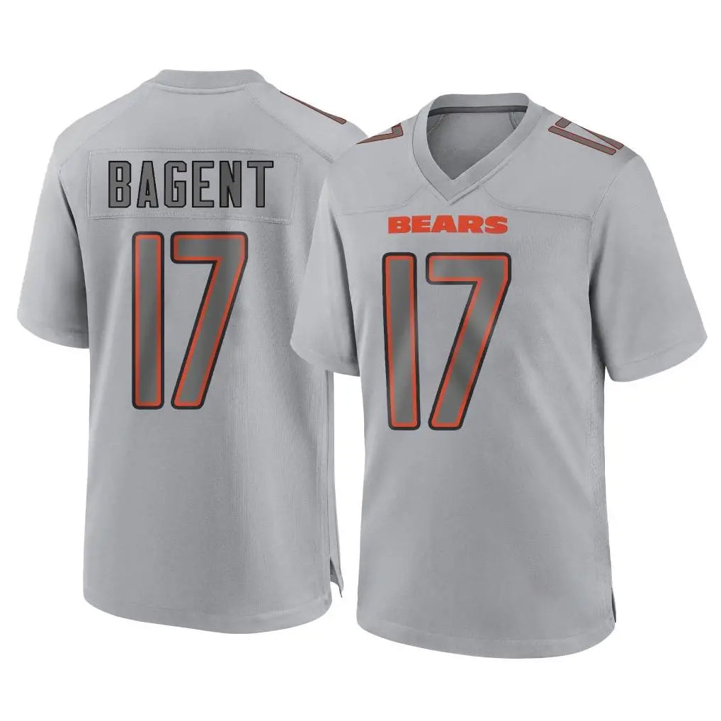 Johmsee C.Bears #17 Tyson Bagent Player Gray Atmosphere Fashion Game Stitched Jerseys