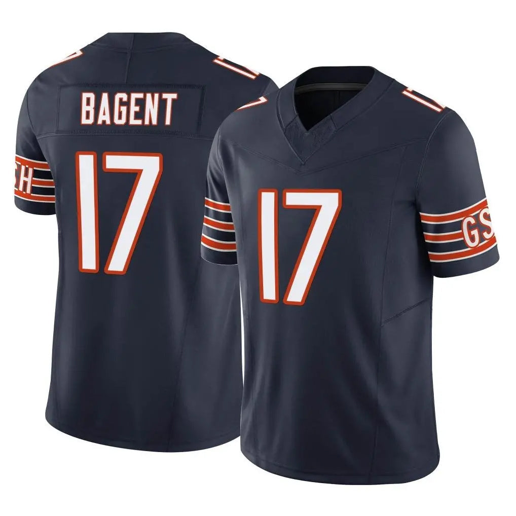 Johmsee C.Bears #17 Tyson Bagent Player Navy Vapor F.U.S.E. Limited Home Game Stitched Jerseys