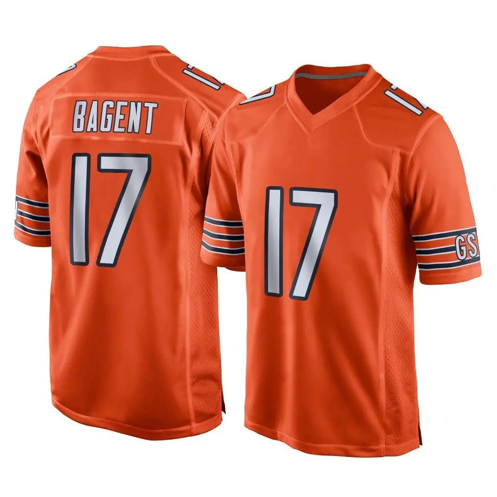 Johmsee C.Bears #17 Tyson Bagent Player Orange Home Game Stitched Jerseys