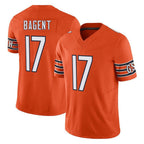 Johmsee C.Bears #17 Tyson Bagent Player Orange Vapor F.U.S.E. Limited Home Game Stitched Jerseys