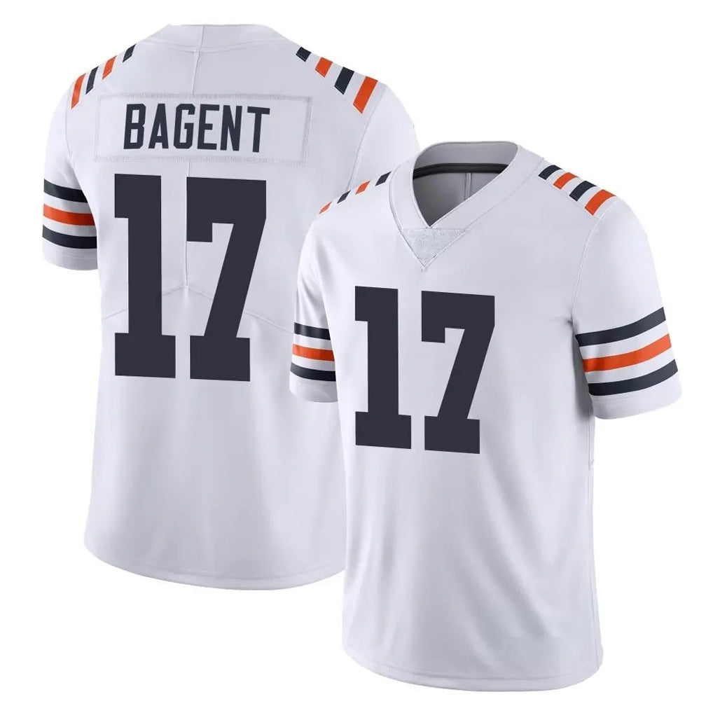 Johmsee C.Bears #17 Tyson Bagent Player White Classic Vapor Limited Home Game Stitched Jerseys