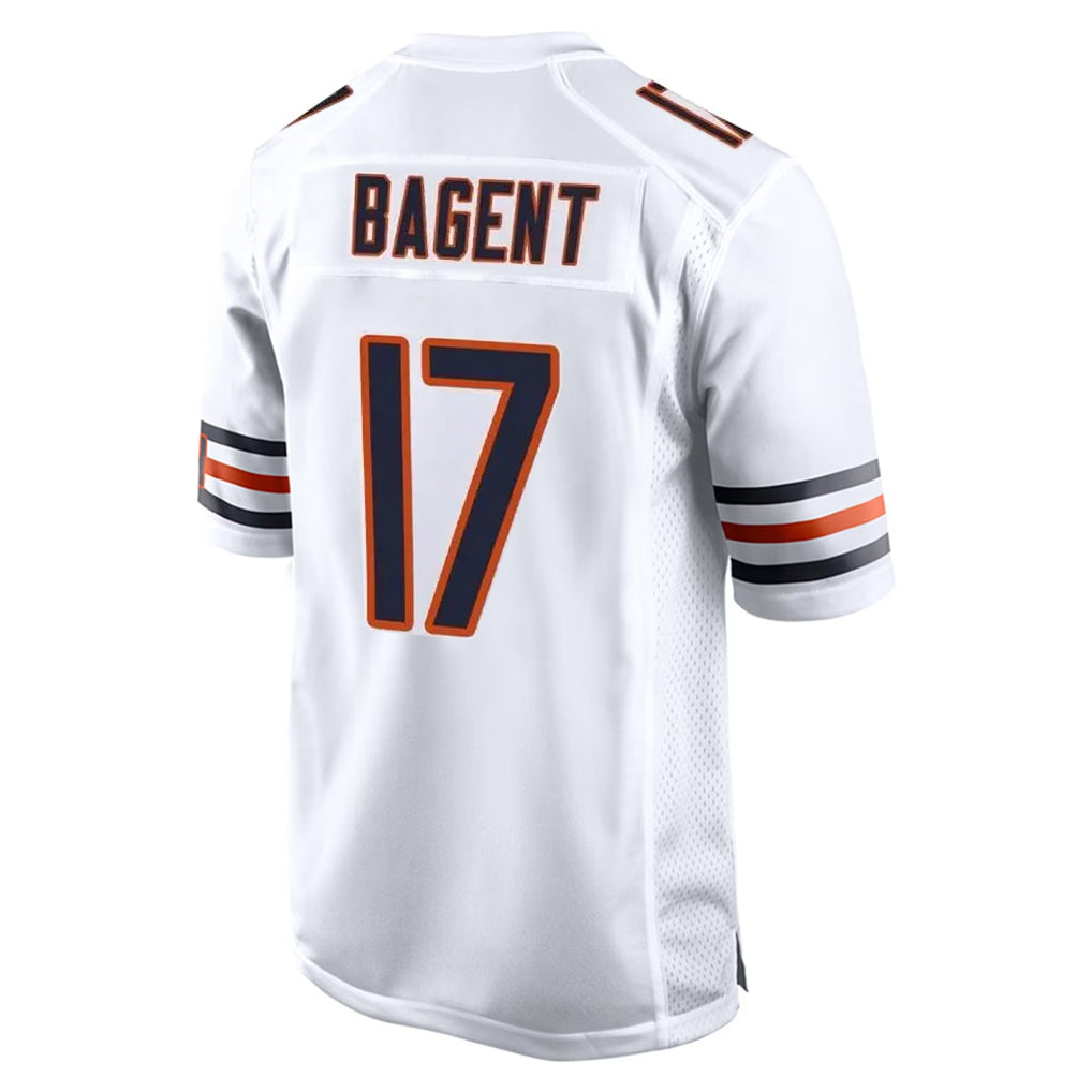 Johmsee C.Bears #17 Tyson Bagent Player White Home Game Stitched Jerseys