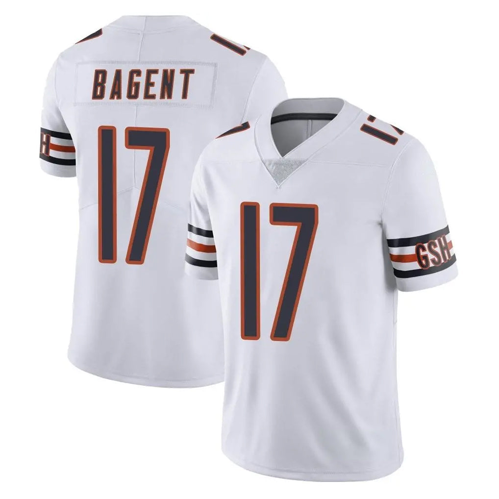 Johmsee C.Bears #17 Tyson Bagent Player White Vapor Untouchable Limited Home Game Stitched Jerseys