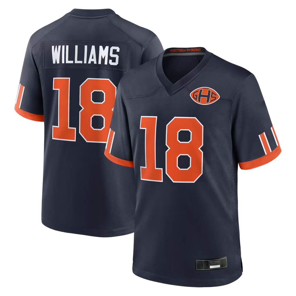 Johmsee C.Bears #18 Caleb Williams Navy 2026 Rivalries Collection Game Stitched Jerseys
