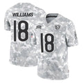 Johmsee C.Bears #18 Caleb Williams Player Arctic Camo Salute to Service Limited Stitched Jerseys