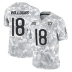 Johmsee C.Bears #18 Caleb Williams Player Arctic Camo Salute to Service Limited Stitched Jerseys