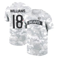 Johmsee C.Bears #18 Caleb Williams Player Arctic Camo Salute to Service Performance T-Shirt Limited Stitched Jerseys