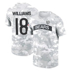 Johmsee C.Bears #18 Caleb Williams Player Arctic Camo Salute to Service Performance T-Shirt Limited Stitched Jerseys