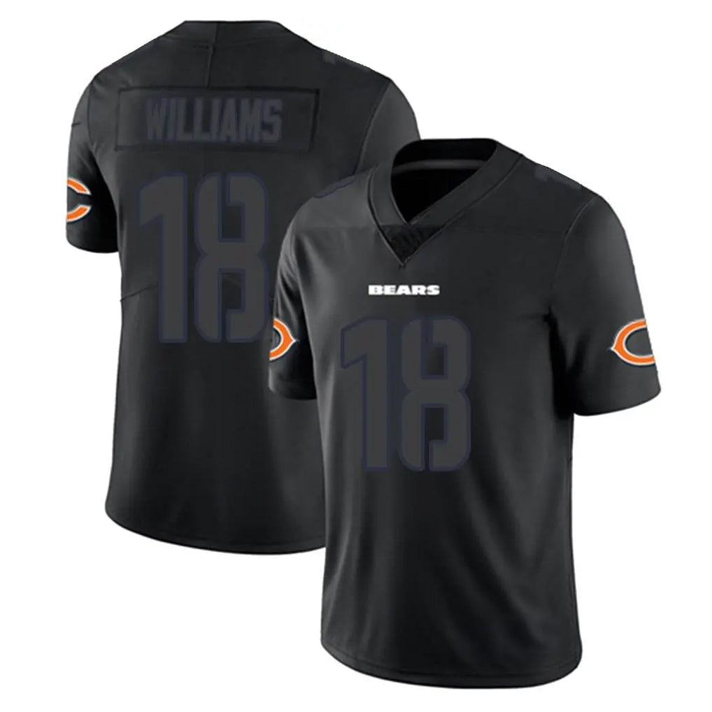 Johmsee C.Bears #18 Caleb Williams Player Black Impact Limited Game Stitched Jerseys