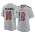 Johmsee C.Bears #18 Caleb Williams Player Gray Atmosphere Fashion Game Stitched Jerseys