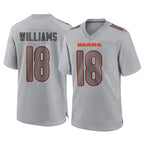 Johmsee C.Bears #18 Caleb Williams Player Gray Atmosphere Fashion Game Stitched Jerseys