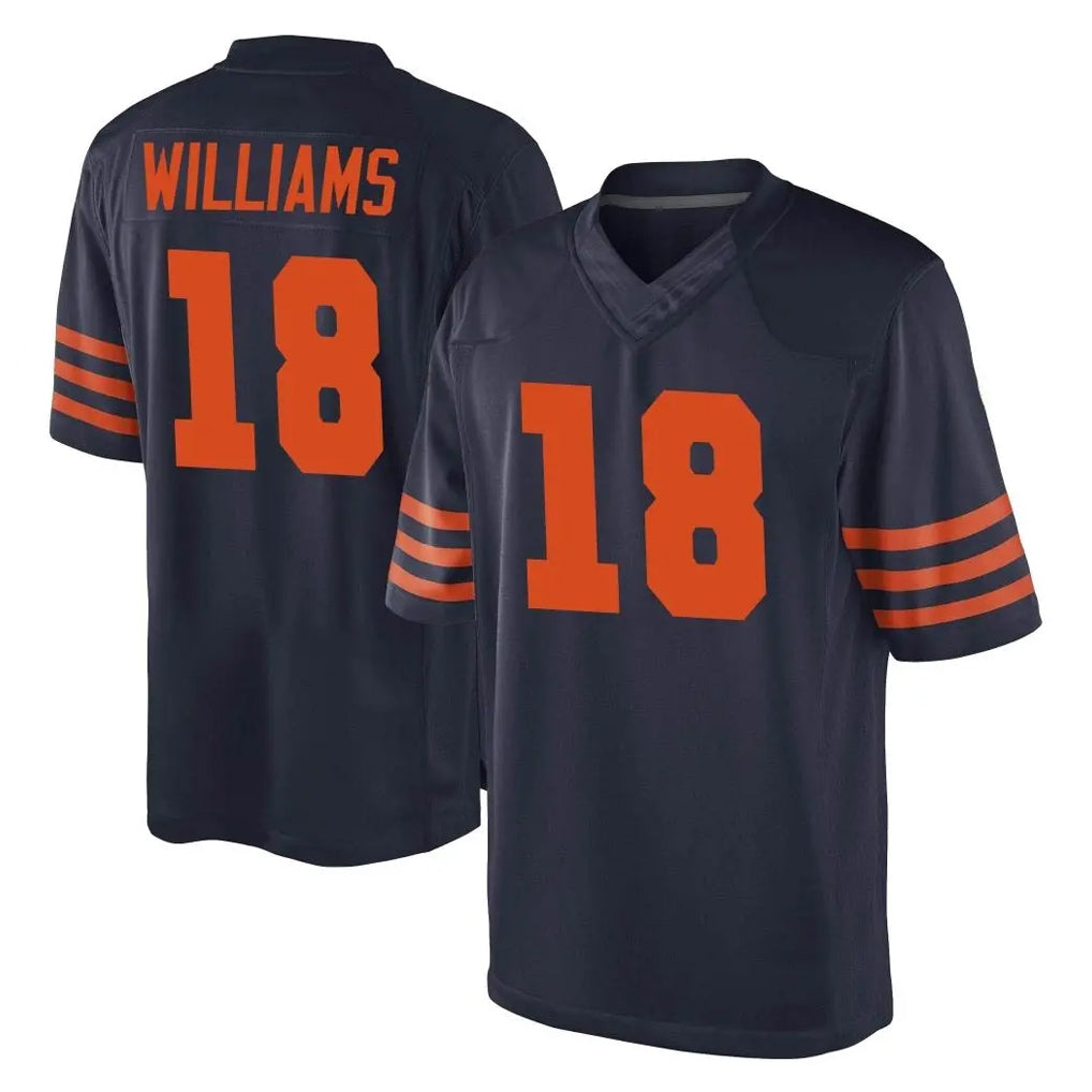 Johmsee C.Bears #18 Caleb Williams Player Navy Blue Alternate Game Stitched Jerseys