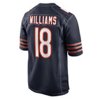 Johmsee C.Bears #18 Caleb Williams Player Navy Home Game Stitched Jerseys