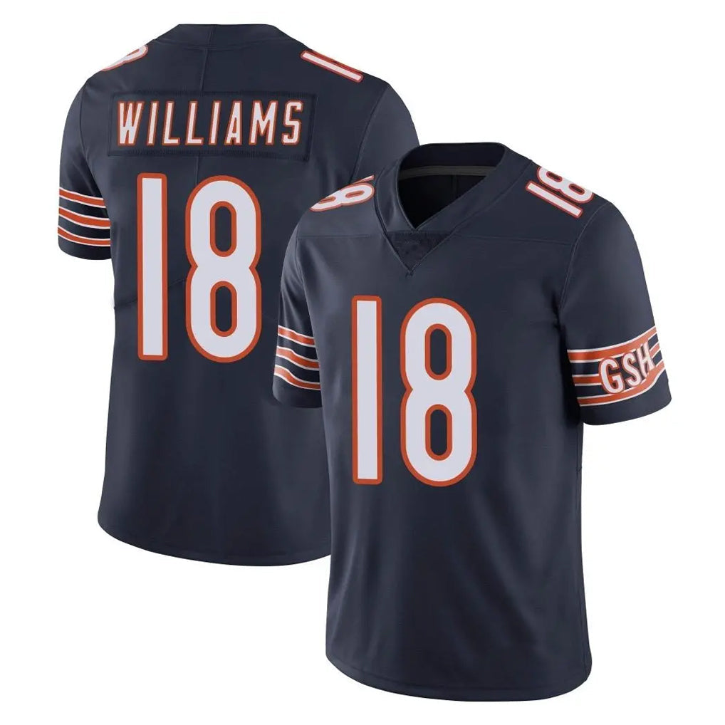 Johmsee C.Bears #18 Caleb Williams Player Navy Vapor Untouchable Limited Home Game Stitched Jerseys