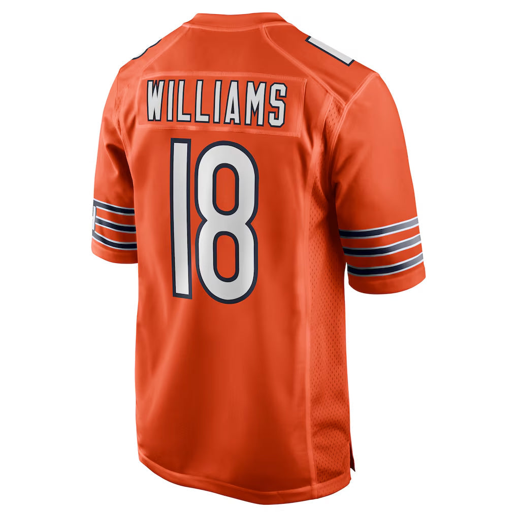 Johmsee C.Bears #18 Caleb Williams Player Orange Home Game Stitched Jerseys