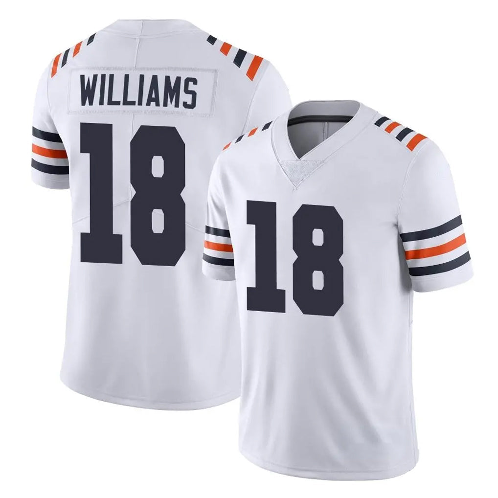 Johmsee C.Bears #18 Caleb Williams Player White Classic Vapor Limited Home Game Stitched Jerseys
