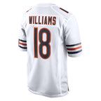Johmsee C.Bears #18 Caleb Williams Player White Home Game Stitched Jerseys