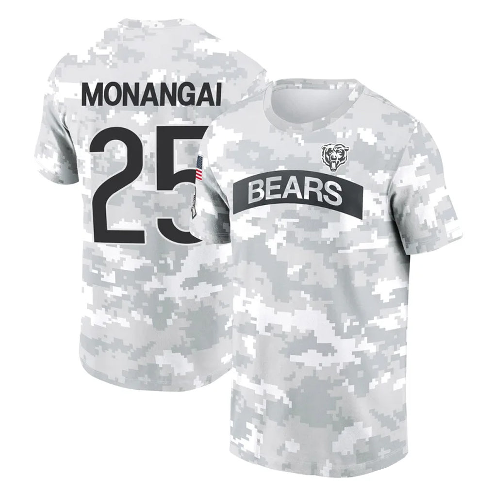 Johmsee C.Bears #25 Kyle Monangai Player Arctic Camo Salute to Service Performance T-Shirt Limited Stitched Jerseys