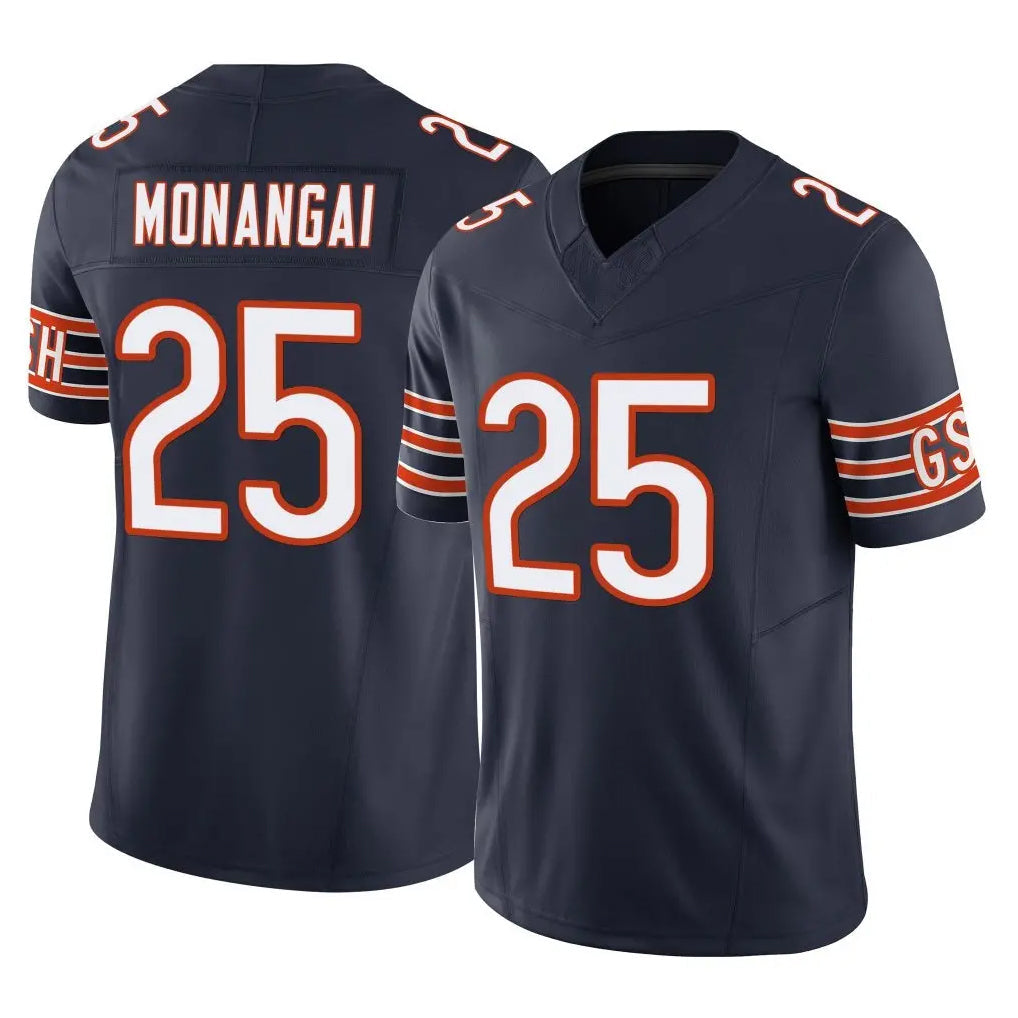 Johmsee C.Bears #25 Kyle Monangai Player Navy Vapor F.U.S.E. Limited Home Game Stitched Jerseys