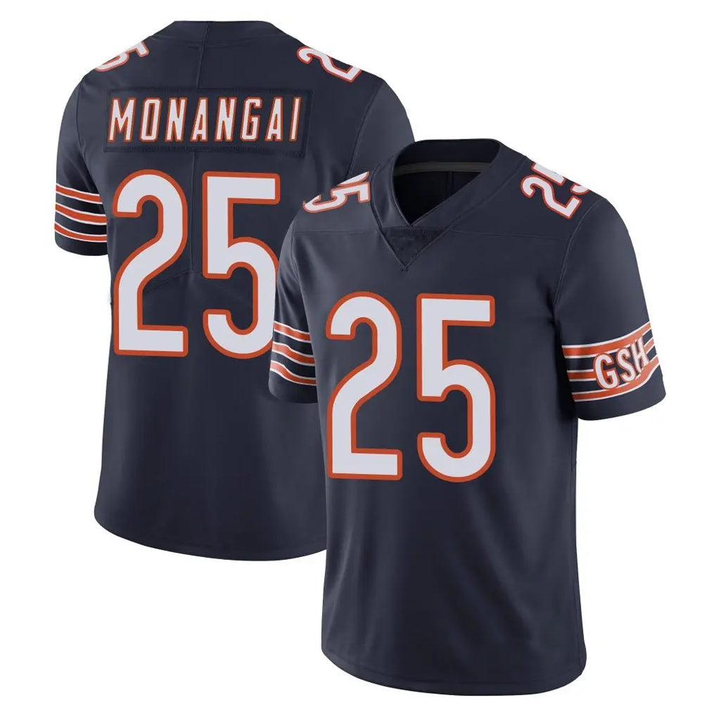 Johmsee C.Bears #25 Kyle Monangai Player Navy Vapor Untouchable Limited Home Game Stitched Jerseys