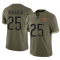 Johmsee C.Bears #25 Kyle Monangai Player Olive Salute to Service Limited Game Stitched Jerseys