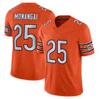 Johmsee C.Bears #25 Kyle Monangai Player Orange Vapor F.U.S.E. Limited Home Game Stitched Jerseys