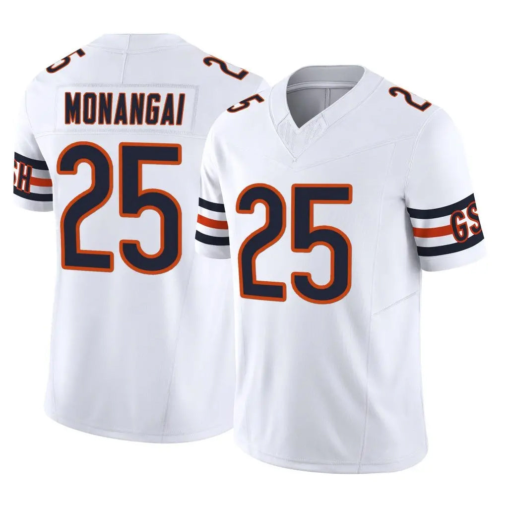 Johmsee C.Bears #25 Kyle Monangai Player White Vapor F.U.S.E. Limited Home Game Stitched Jerseys